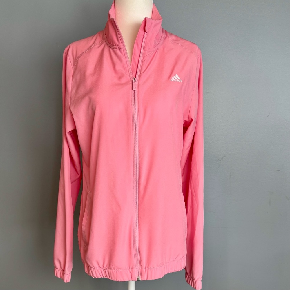 Adidas Women's Pink lightweight golf Jacket